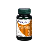 Zinc + Seleniu cu Vitamina C Naturala, 60 capsule, DVR Pharm