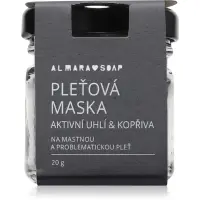 Almara Soap Face Active Charcoal & Nettle mască pentru față pentru ten gras si problematic 20 g