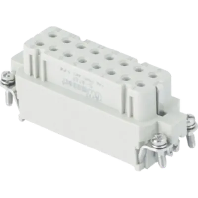 Contector industrial Mama - 66X16 - 16P + E 16A 250V / 4kV / 3 - CRIMP CONNECTION - GRI