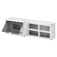 Protected Enclosure For Combined Installation of Modular Devices din and System - 8 din Module - 16 System Module - Module 4x4 - Ip40-Grey Ral 7035