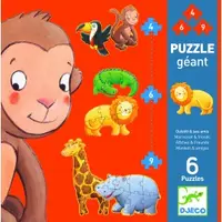 Puzzle gigant Djeco animale sălbatice