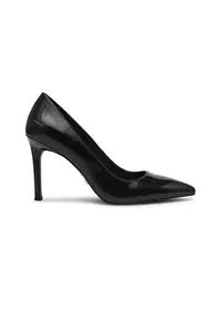Pantofi de piele cu toc stiletto - Negru