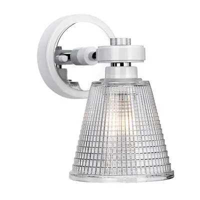 Aplica Gunnislake 1 Light Wall Light – White Polished Chrome