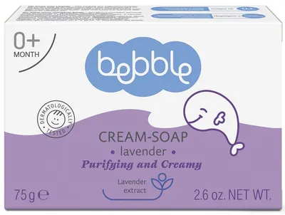 Sapun crema Bebble - Lavanda, 75 g