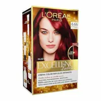 Vopsea de păr permanentă, L'Oréal, Excellence Intense, roșu intens