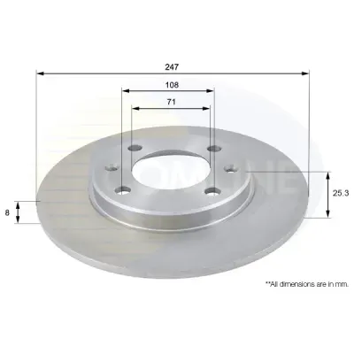 Disc frana COMLINE ADC1512