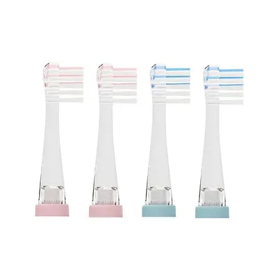 Set 4 rezerve pentru periuta de dinti Vitammy Nova compatibile cu periutele de dinti electrice Vitammy Bunny si ePUPPY pentru copii 3-6 ani, roz si albastru