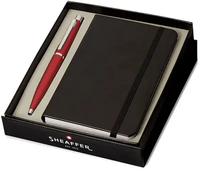Set de pixuri Sheaffer VFM - Excessive Red, cu un caiet