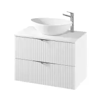 Dulap baie suspendat 80 pentru lavoar, alb mat, MDF, Cersanit Tirso