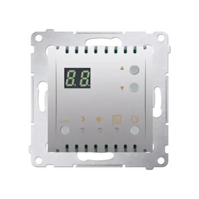 Termostat cu display, 16 (2) A, 230V ~, silver mat metalic