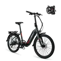 Bicicletă electrică pliabilă Swan 24" Gri | 70 km | 10,4 Ah | 24”