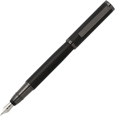Stilou Hugo Boss Formation - Herringbone Gun, negru