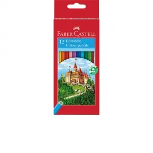Creioane colorate hexagonale Faber-Castell 12 culori/set