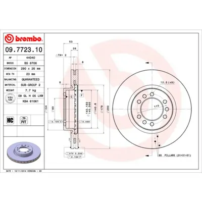 Disc frana BREMBO 09.7723.10