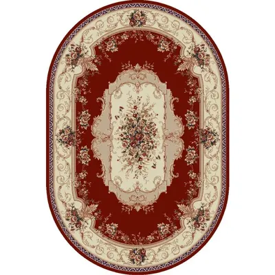 Covor Oval, 60 x 110 cm, Rosu, Lotos 507
