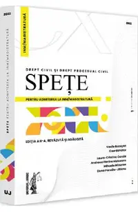 Spete pentru admiterea la INM/magistratura. Drept civil si drept procesual civil 2022 - Vasile Bozesan, Laura-Cristina Carcia, Andreea Florina Mateescu, Mihaela Mineran, Elena Panaite-Jitianu
