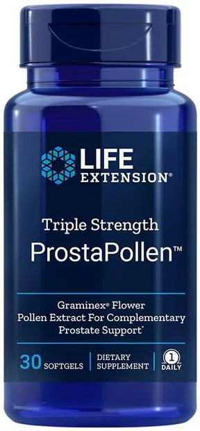 Triple Strength ProstaPollen, 30 capsule gelatinoase moi, Life Extension