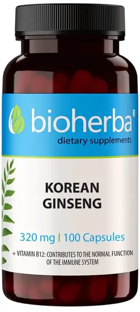 Korean Ginseng, 320 mg, 100 capsule, Bioherba