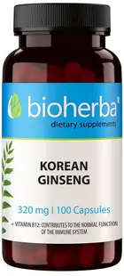 Korean Ginseng, 320 mg, 100 capsule, Bioherba