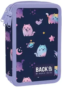Penar cu rechizite BackUp EW BackUp EW - Moon Cats cu 3 fermoare