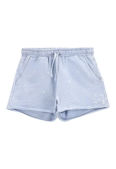 Pantaloni scurti sport fete WC5120401HGJ - Bumbac - Albastru deschis - Albastru deschis