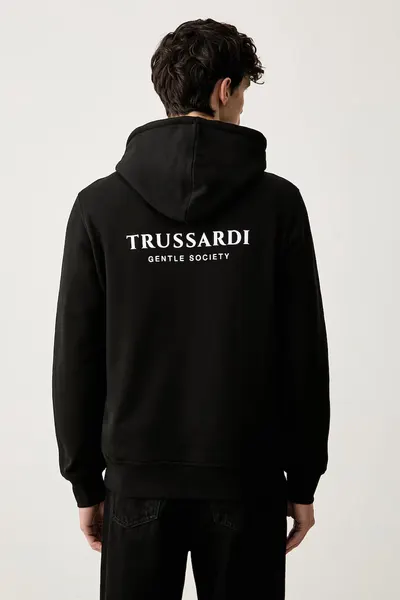Trussardi hanorac cu glugă pentru bărbați din bumbac