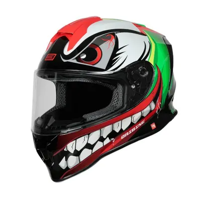 Casca moto copii integrala, Origine Dinamo Kids Joker, culoare verde negru lucios, marime YL