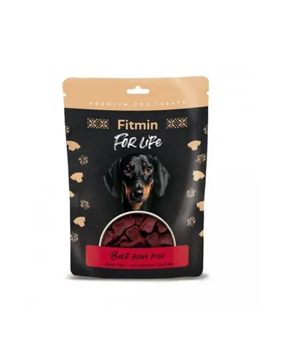FITMIN For Life Beef Bone Mini cuburi cu vită pentru câini 70 g