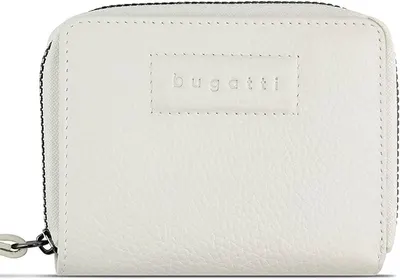 Portofel din piele pentru femei Bugatti Elsa - XS, protecție RFID, alb