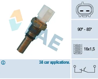Comutator temperatura ventilator radiator potrivit LEXUS GS, LS; TOYOTA CARINA E VI, CELICA, COROLLA, PICNIC, RAV 4 I 1.9D-4.3 10.89-12.04
