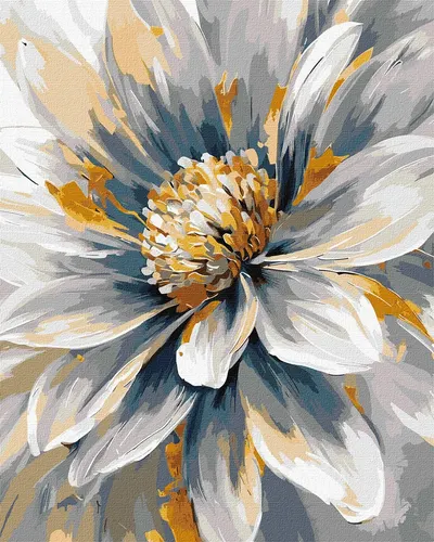 Set pentru pictură după numere Ideyka Metallic - Floare, 40 x 50 cm