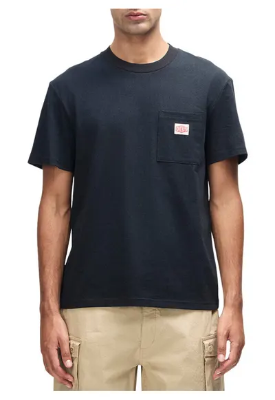 Tricou barbati - Parts & Service - maneca scurta - negru - bumbac si poliester