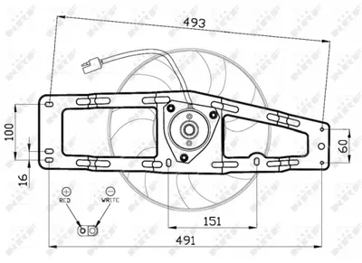 Ventilator radiator (cu carcasa) potrivit RENAULT TWINGO I 1.2 08.04-06.07