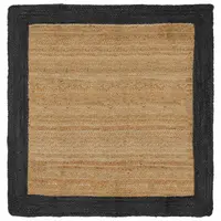 vidaXL Covor de zonă Gri închis 160 x 160 cm Iută
