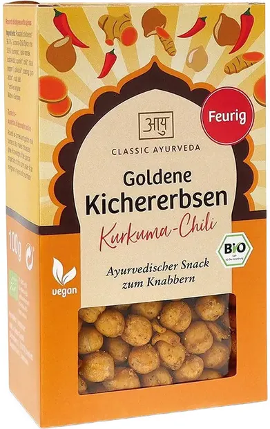 Năut copt bio cu turmeric și chili, 100 g, Amla Natur