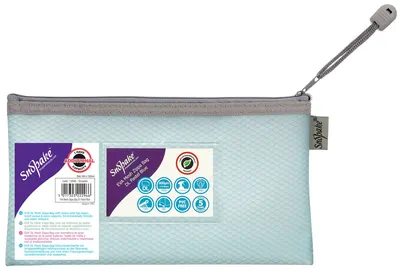 Dosar cu fermoar Snopake - DL, albastru pastel