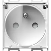 Modul Priza st. francez cu cap. 1P 16A ST IP20 Alb, TEM Modul TEM-VM41PT-U
