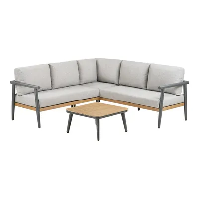 Set mobilier de grădină gri tapițat pentru 4 persoane Comillas – House Nordic