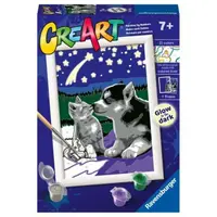 Ravensburger - CreArt pictura pe numere pentru copii prieteni care stralucesc in intuneric