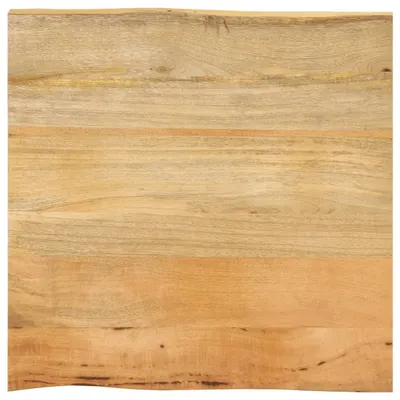 Gossi blat masa cu margini naturale, 40x40x2,5 cm, lemn masiv mango