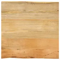 Gossi blat masa cu margini naturale, 40x40x2,5 cm, lemn masiv mango