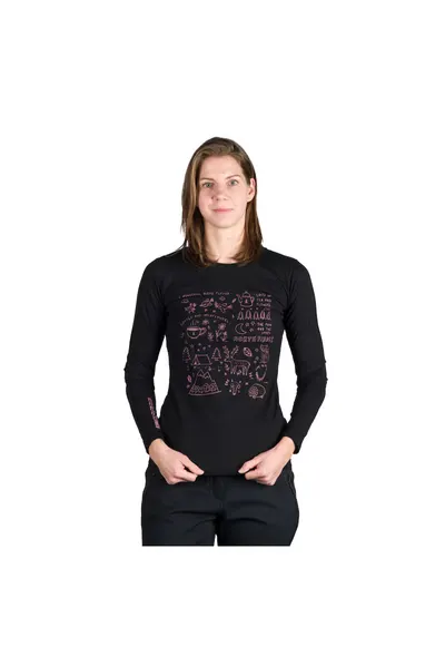 Women's organic cotton t-shirt RIYA - Negru