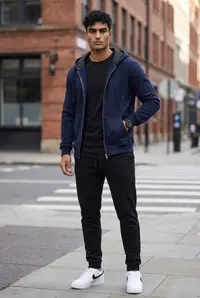 Hanorac barbati slim fit bleumarin 13531 O2-3.1