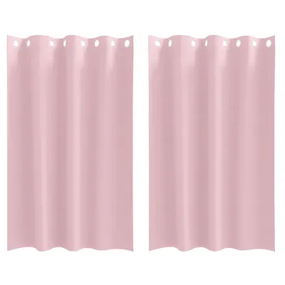 vidaXL Perdele Opaque cu Inel 2 buc. Roz bebe 175 x 140 cm Poliester