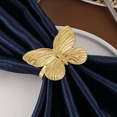 Inele pentru șervețele Morello - Butterfly Gold, 6 bucăți