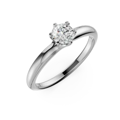 Inel de logodna din platina cu un diamant solitaire de 0.5ct