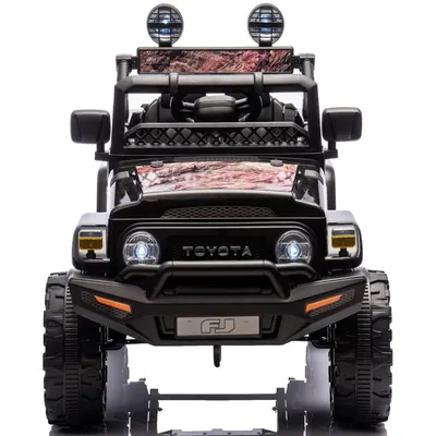 Masinuta electrica pentru copii Chipolino Toyota FJ Cruiser Granite, cu telecomanda, roti EVA cu suspensie, usi cu deschidere, greutate admisa 30 kg
