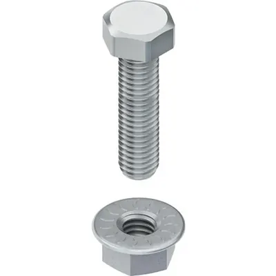 surub hexagonal conform. conform DIN EN ISO 4017 incl. piulita cu flansa dintata conform. conform DIN EN 1661 SKM 10X30 E4