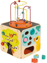 Cub didactic activ din lemn Janod