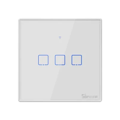 Intrerupator Triplu Wi-Fi Smart Tx2-195017 Alb, Tip Uk